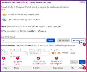 CloudFlare Kurulumu